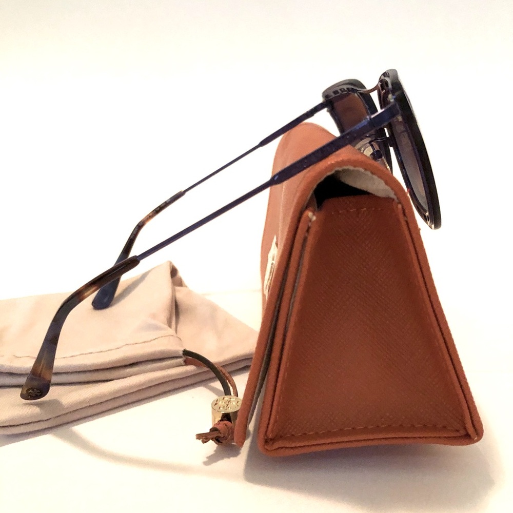 Tory Burch Sunglasses Cobalt Blue Gradient Lense - Picture 9 of 11